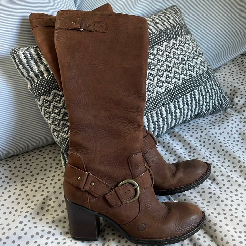 Born tall leather boots